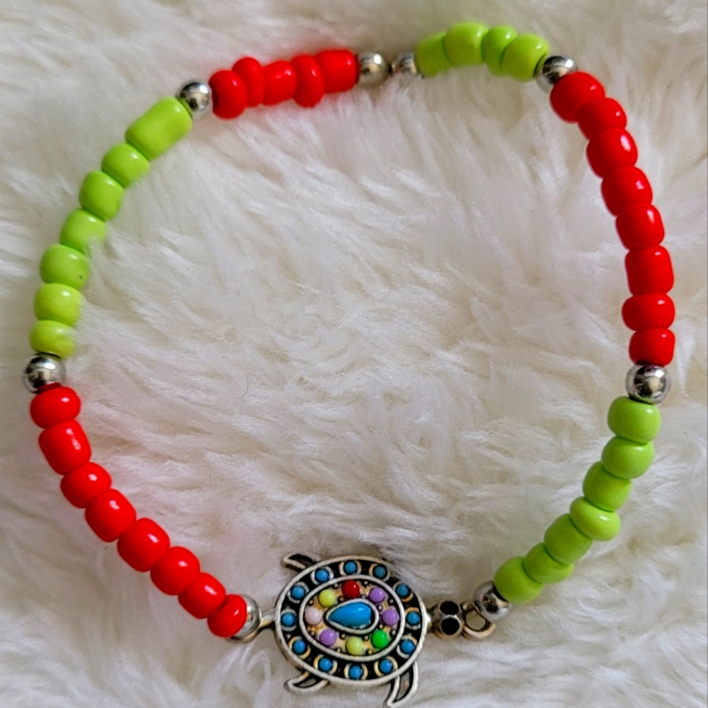 Turtles by the sea bracelet